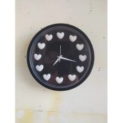 Resim Bahat Siyah Beyaz Taraftar Kalpli 3D Duvar Salon Ofis Saati 22 cm 