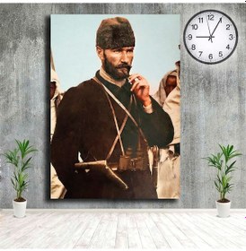 Resim Trablusgarp Savaşı Atatürk Tablosu Sakallı Mustafa Kemal Kanvas T 