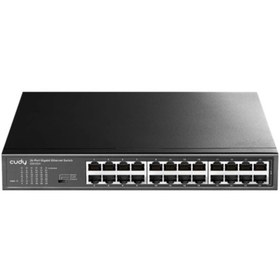 Resim Genel Markalar / CUDY GS1024 24 Port Gigabit Yönetilemez Rack mount Metal Kasa Switch 