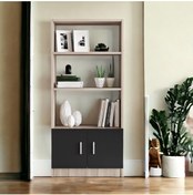 Resim Robin Home Verona D Ofis Kitaplık Meşe - Siyah 