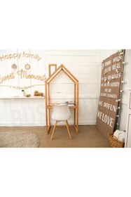 Resim OPPİPO Montessori Ahşap Çocuk Çalışma Masası - Montessori Masa - Montessori Mobilya 