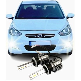 Resim Megamarket06 Hyundaı Accent Uyumlu Blue Led Sis Farı Ampulü Photon Zero H27 