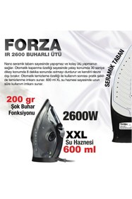 Resim FANTOM Forza 2600 Watt Seramik Tabanlı 200 gr Şok Buharlı Ütü 