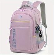 Resim Maxaccess Dayanıklı Nylon Öğrenci Sırt Çantası Light Purple M Büyük Kapasiteli Okul Sırt Çantası Açık Mor 