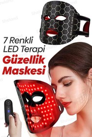 Resim Sheland Pro Kumandalı 7 Renk Led Yüz Maskesi Esnek Silikon Yüz Şekline Göre Şekillenen Yüz Maskesi 