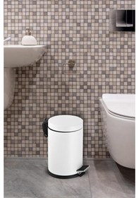 Resim 3 Lt Pedallı Çöp Kovası Beyaz 