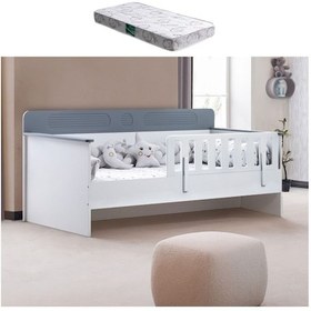 Resim Karyola, Flora Montessori Karyola - Antrasit + 1 Adet Comfort Yatak 