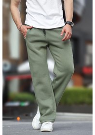 Resim Haki Geniş Kesim Düz Paça Eşofman Altı 6550 Haki 