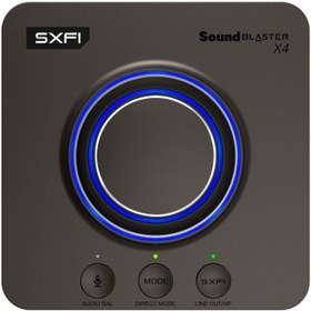 Resim CREATIVE Sound Blaster X4 - 7.1 Surround,optik- Hi-res- Amp Ses Kartı - Super X-fi®- Pc - Mac Uyumlu 