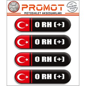 Resim KAN GRUBU 3D STİCKER 4’LÜ SET 023 
