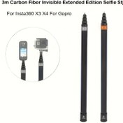 Resim 3m Karbon Fiber Uzatılabilir Selfie Çubuğu - 11/10, DJI Osmo Action 2/Pro, Insta360 X3/X4 için Görünmez Hafif Tasarım - Mikrofonlar & Kameralar ile Uyumlu - Pil Gerektirmez, Aksiyon Kamera Aksesuarı, Şık Genişletilebilir Direk, Dayanıklı Yapı, Eller Serbest Kayıt, Kompakt Aksesuar, Sağlam Uzantı, Film Çekme Aracı, İçerik Yaratıcıları 