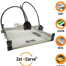 Resim ZetCarve E-Sat M8 Model 10 WATT OPTİK GÜÇ 100X100 CM İşlem Alanlı Masaüstü Cnc Lazer Makinesi 2/3 Boyutlu Bilgisayar Destekli İmalat İçin 