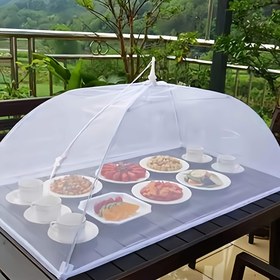 Resim Beyaz File Sivrisinek Ağı Çadırı | Büyük Pop-Up Katlanabilir ve Yıkanabilir Yiyecek Örtüsü ile Çekme Kapatma | Piknikler, BBQ'lar, Partiler ve Açık Hava Yemekleri için İdeal | Dayanıklı Polyester File Malzeme, Açık Hava Pişirme Aksesuarı | Fonksiyonel Açık Hava Ekipmanı | Sivrisinek Ağı 