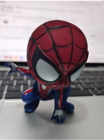 Resim Honmex Mavi Örümcek Figürü: Güneş Paneli Dekorasyonu, Sallanan Spiderman Araba Aksesuarı 