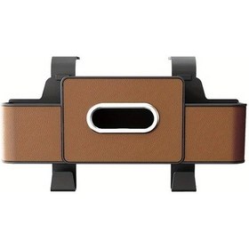 Resim Chuangyinshop A Brown Araç Organizasyon Kutusu Arka Koltuk Çok Fonksiyonlu Saklama Kutusu 