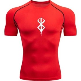 Resim Snapbuy Anime Erkek Spor Tişört - Koşu Ve Egzersiz İçin Hızlı Kuruyan Atletik Gömlekbej Bej 