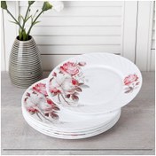 Resim Elista Opal Servis Tabak Rose Desen 25.3 Cm 6 Adet 