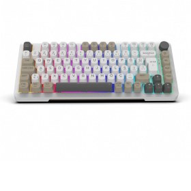 Resim Ikg-455 Empousa Gasket Blue Swıtch Rgb Mekanık Gamıng Klavye Beyaz 