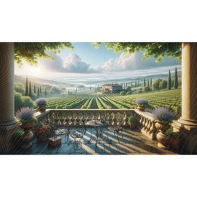 Resim Venspor Toskana Bağları Manzarası Arkaplan 200x150cm Fon Duvar Örtüsü 