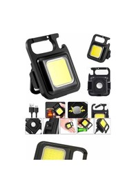 Resim Işıldak Usb Şarjlı Cep El Feneri Taşınabilir Mini Led Işık Çok Fonksiyonlu Açık Gri 