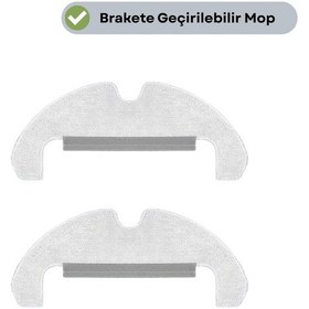 Resim Dreame D10 Plus Gen 2 Rll42sda Uyumlu 2 Adet Mikrofiber Mop Bez 