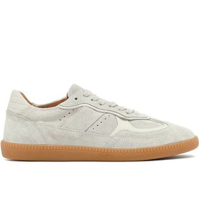 Resim Derimod Kadın Bej Bağcıklı Süet Deri Sneaker, Kışlık Spor Ayakkabı 25AFD370810 