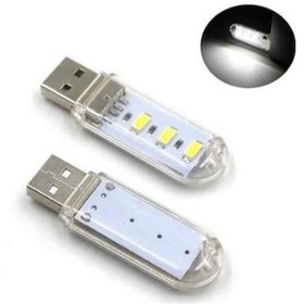Resim Taşınabilir Mini USB Beyaz LED Lamba 3 Ledli 5730 SMD Kamp Stick Beyaz 