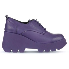 Resim Bueno Shoes Lila Deri Kadın Dolgu Topuklu Ayakkabı 01wz8400 