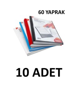 Resim 10 Adet 60 Yaprak Cepli Sunum Dosyası Karışık Renk Diğer 