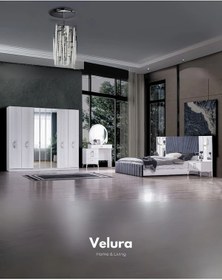 Resim Rio Gümüş Yatak Odası Takımı Dolap + Şifonyer + Komodin + Karyola 