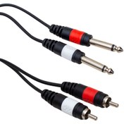 Resim BK Teknoloji 2x 6.35 Mm 1/4 Erkek Jack To 2x Rca Erkek Ses Kablosu 3 Metre 