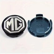 Resim Chuangyinshop 4 Adet Siyah 56mm Mg3 Mg5 Mg6 Zs Ezs Gs Oto Jant Kapak Kapağı Emblem Dekor 