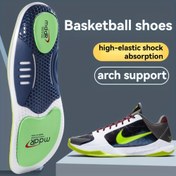 Resim Silikon kumaşlı TPU Ark Destekli Tabanlık - Spor ve Günlük Kullanım için Rahat, Nefes Alabilen, Teri Emici, Şok Emici, Kokuya Dayanıklı - Yeşil ve Mavi Tasarım, Elde Yıkanabilir veya Kurutma Yıkama, Ark Destekli Tabanlık, Şok Emme, Spor Tasarımı, Dayanıklı TPU, Yastıklı Konfor 