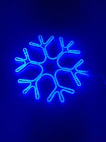 Resim OKYANUSAYD 220 VOLT DIŞ MEKANA UYGUN 95X95 CM ÖLÇÜSÜNDE MAVİ RENK ÇİFT TARAFLI KARTANESİ DEKOR NEON LED IŞIK 