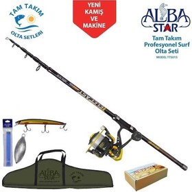 Resim Albastar Tam Takım Profesyonel Surf Olta Seti Tts013 420Cm-Standart 