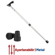 Resim Gri Yükseklik Ayarlanabilir Metal Baston P575619S762 