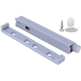 Resim Manyetik İtmeli Kilit Kapı Mandalı Mutfak Dolabı Kapı Çekmecesi Ev Eşyaları Gri S 