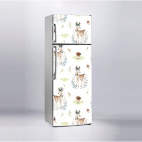 Resim Jasmin2020 Buzdolabı Sticker Kaplama Etiketi Geyik Mantar 