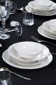 Resim Liyana 6 Kişilik 24 Parça Silver Porselen Yemek Takımı 