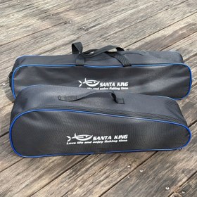 Resim Geniş Kapasiteli Taşınabilir Olta Çantası - Arazi Uyumlu - Dayanıklı Oxford Kumaş, Katlanabilir, Fermuarlı ve Kabartmalı Kenarlar (47cm/57cm) - Balıkçılar ve Kampçılar için Dış Mekan Balıkçılık Ekipmanı 