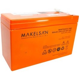 Resim MAKELSAN 12V 9Ah, Bakımsız, Kuru Akü. UPS için Uygundur. 
