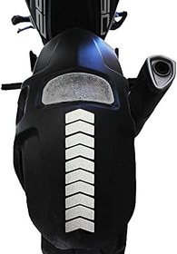 Resim Ok Tasarımlı Reflektif Gri Çamurluk Kask Sticker 