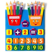 Resim Çocuklar İçin Sayıları Öğrenme Keçe Tahtası, Çocuklar İçin Sayma Taşları, Matematik Oyunları Materyalleri, Eğitici Sayma Oyuncakları Halloween Christmas Hediyesi 