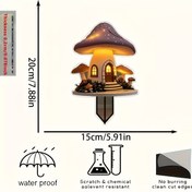 Resim 2D Düz 2D Akrilik Mantar Evi Bahçe İşareti - Sıcak Işıklarla Büyülü Masal Mantar Ev Dekoru, Doğum Günleri, Düğünler ve Festivaller İçin İdeal, Dış Mekan Zemin Montajlı, Bohem Tarzı, Festiv Ev Aksesuarı | Kulağa Uygun Dekor | Detaylı Dokular, Mantar Dekoru 