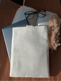 Resim Aksesuarsepeti El Yapımı Ayçiçek Desenli Motifli Astarlı Cepli Kadın Tablet Çantası Kitap Çantası Organizer Çanta Krem 