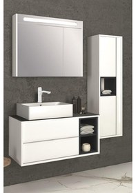 Resim Eca Myra Lavabo Bataryası Mat Beyaz 102108986C4 