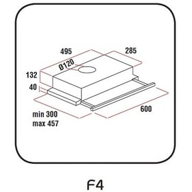 Resim White Daisy F4 Sürgülü Çift Filtreli Aspiratör Beyaz 