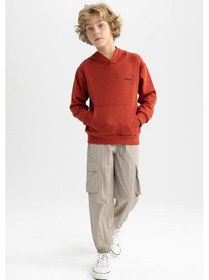 Resim Defacto Erkek Çocuk Kargo Jogger Paça Paraşüt Pantolon B2589a823aubg403 Bej 