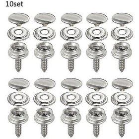Resim 10 Set Paslanmaz Çelik Çıtçıtlı Bağlantı Elemanı Deniz Yat Tekne Tuval Örtüsü Alet Düğmesi8700521932959 