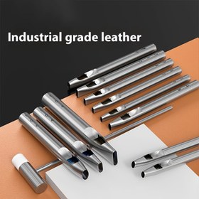 Resim 8'li Set, Düz Deri Delme Deri Oyma Çekiç, DIY El Yapımı Deri Araçları, Manuel İşletim, Çelik Malzeme, Oval Deri Delme, Sanat, El Sanatları, Dikiş Malzemeleri, İnce Boyut Kemer Delme için Uygun 